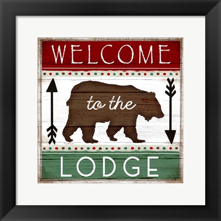 Framed Welcome to the Lodge Print