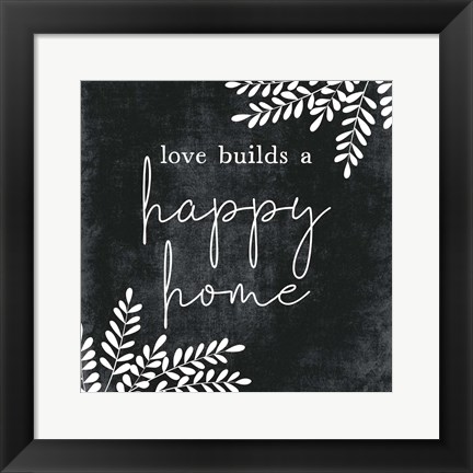 Framed Happy Home Print