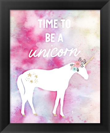 Framed Time to be a Unicorn Print