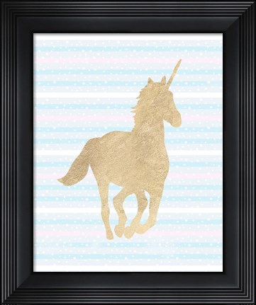 Framed Gold Unicorn II Print
