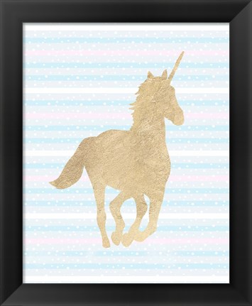 Framed Gold Unicorn II Print