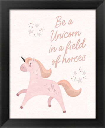 Framed Be a Unicorn Print