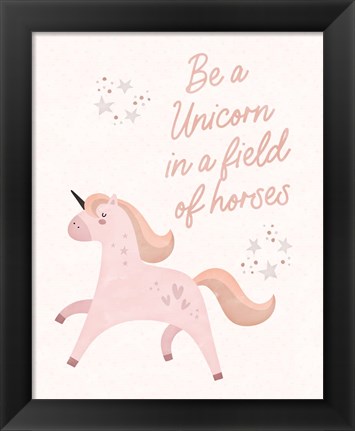 Framed Be a Unicorn Print