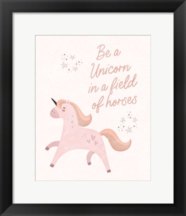 Framed Be a Unicorn Print