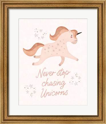 Framed Chasing Unicorns Print