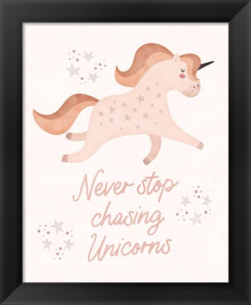 Framed Chasing Unicorns Print