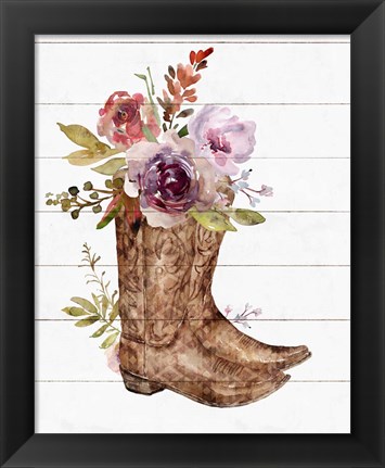 Framed Boots II Print