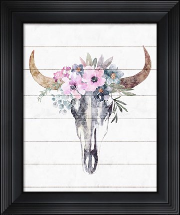 Framed Western Skull Print