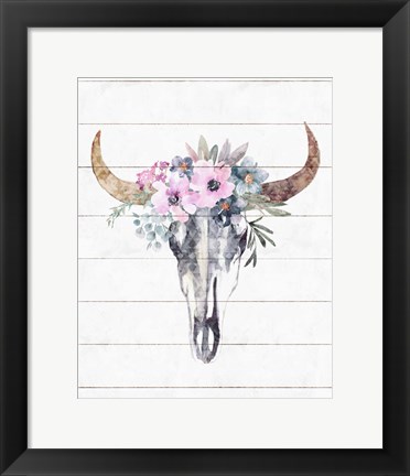 Framed Western Skull Print