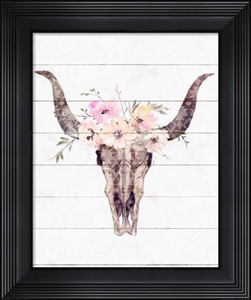Framed Western Skull II Print