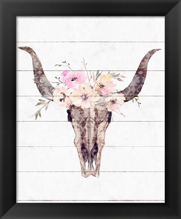 Framed Western Skull II Print