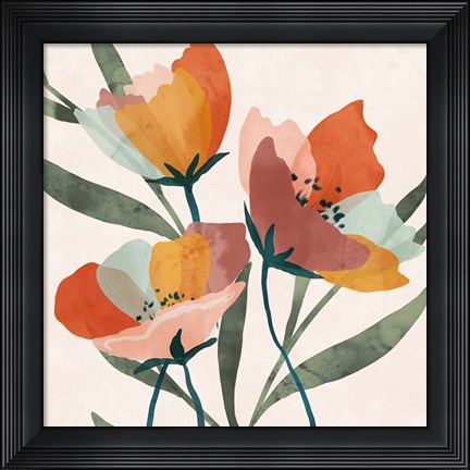 Framed Summer Bouquet II Print
