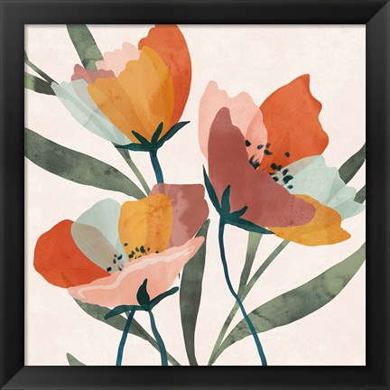 Framed Summer Bouquet II Print