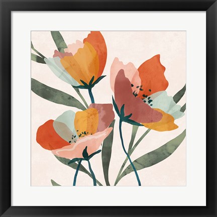 Framed Summer Bouquet II Print