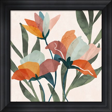 Framed Summer Bouquet III Print