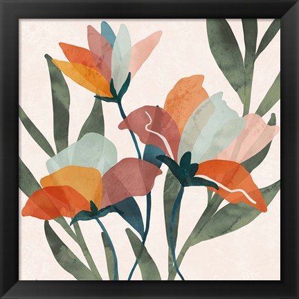 Framed Summer Bouquet III Print