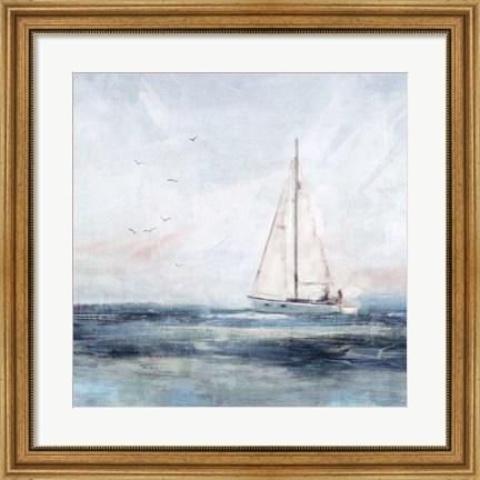 Framed Blue Sailing Print