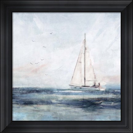 Framed Blue Sailing Print