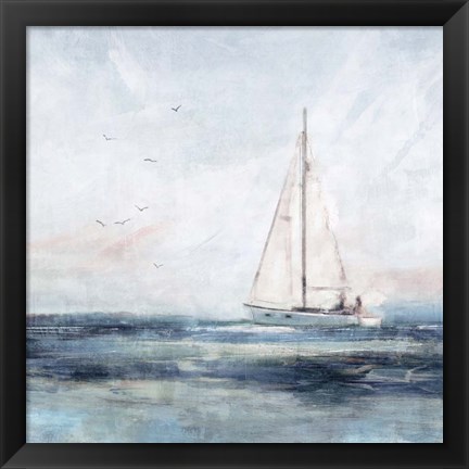 Framed Blue Sailing Print