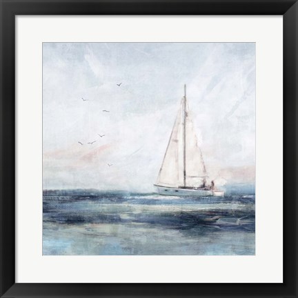 Framed Blue Sailing Print