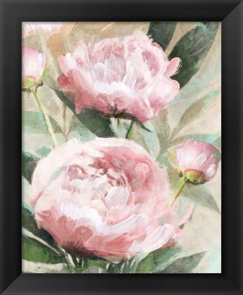 Framed Bountiful Peonies Print