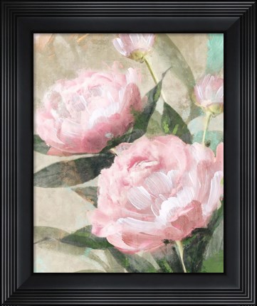 Framed Bountiful Peonies II Print