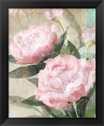 Framed Bountiful Peonies II Print