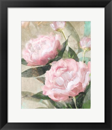 Framed Bountiful Peonies II Print