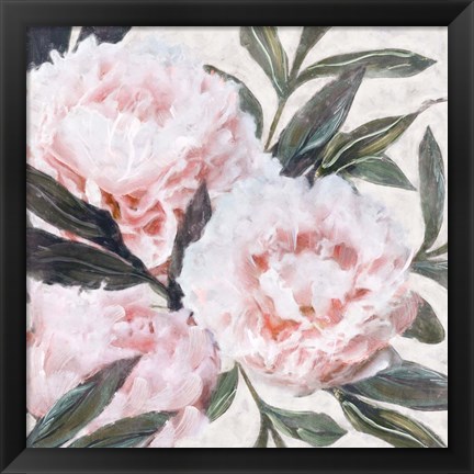 Framed Bountiful Peonies III Print