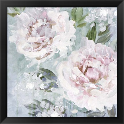 Framed Whispering Peonies II Print