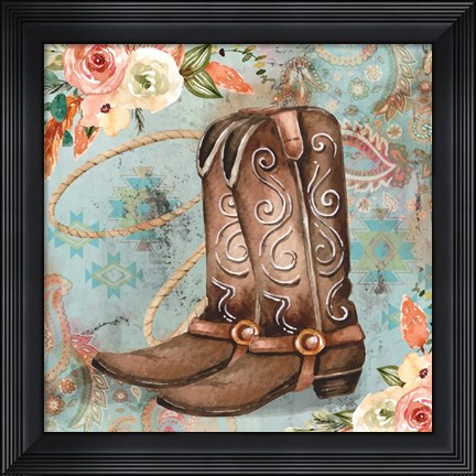 Framed Cowboy Boots Print