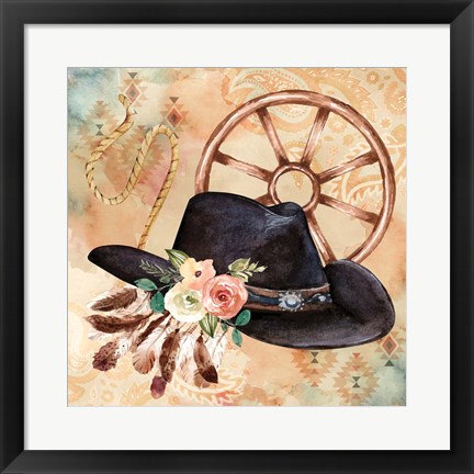 Framed Cowboy Hat Print