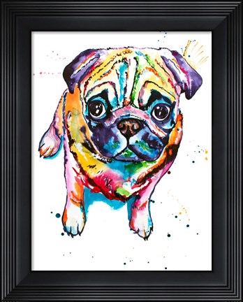 Framed Pug II Print
