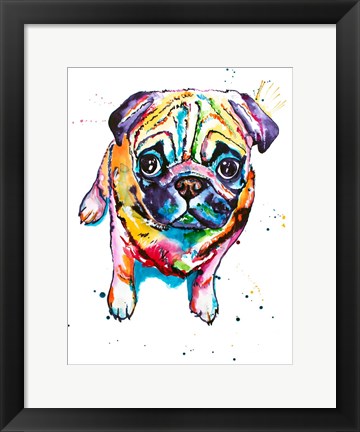 Framed Pug II Print