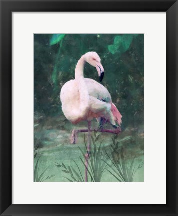 Framed Peach Flamingo II Print