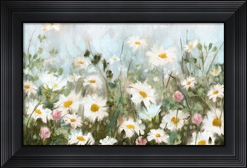 Framed Field of Daisies Print