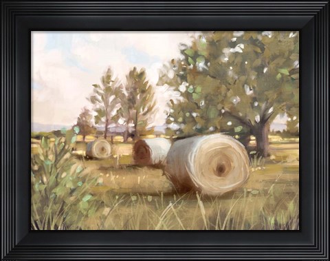 Framed Hay Bales Print