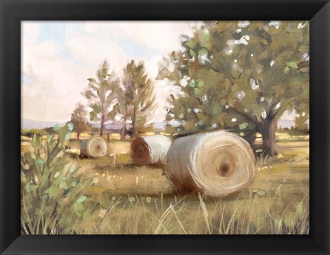 Framed Hay Bales Print