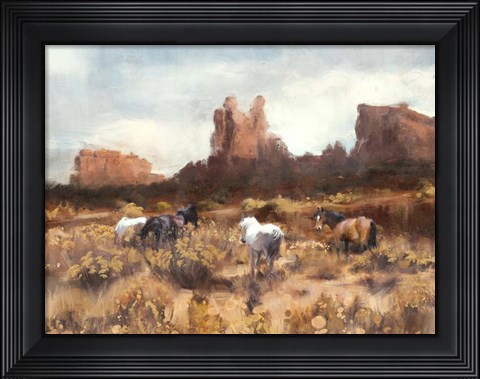 Framed Desert Horses Print