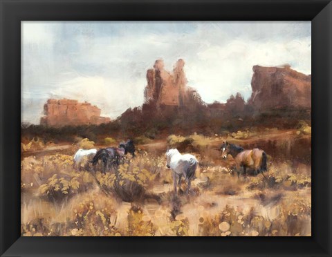 Framed Desert Horses Print