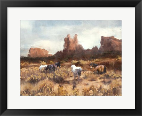 Framed Desert Horses Print