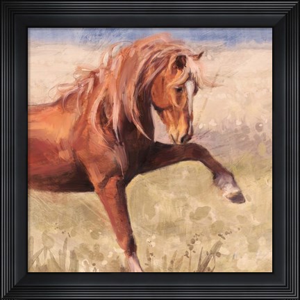 Framed Red Stallion Print