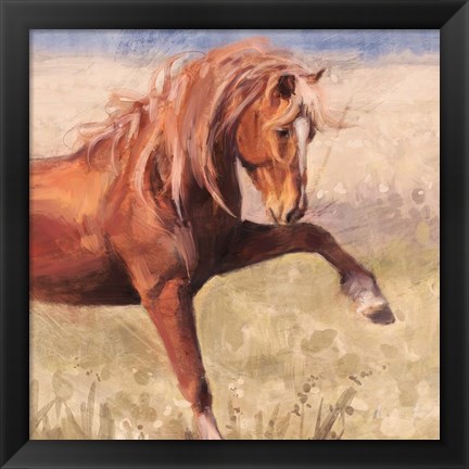 Framed Red Stallion Print