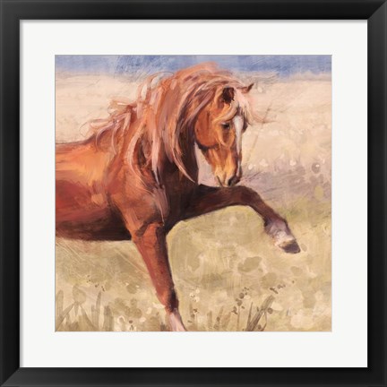 Framed Red Stallion Print