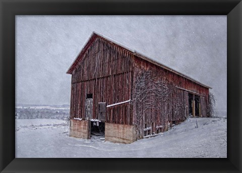 Framed Rustic Red Print