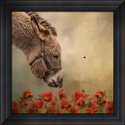 Framed Stop and Smell the Flowers Print