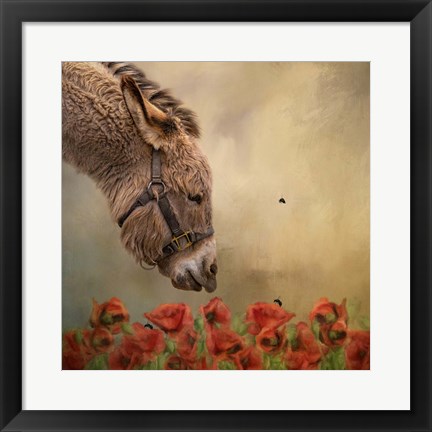 Framed Stop and Smell the Flowers Print