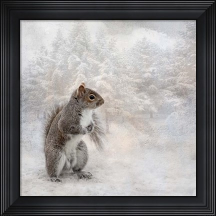 Framed Braving the Cold Print