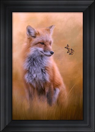 Framed Watching Butterflies Print