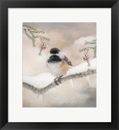 Framed Chilly Chickadee Print